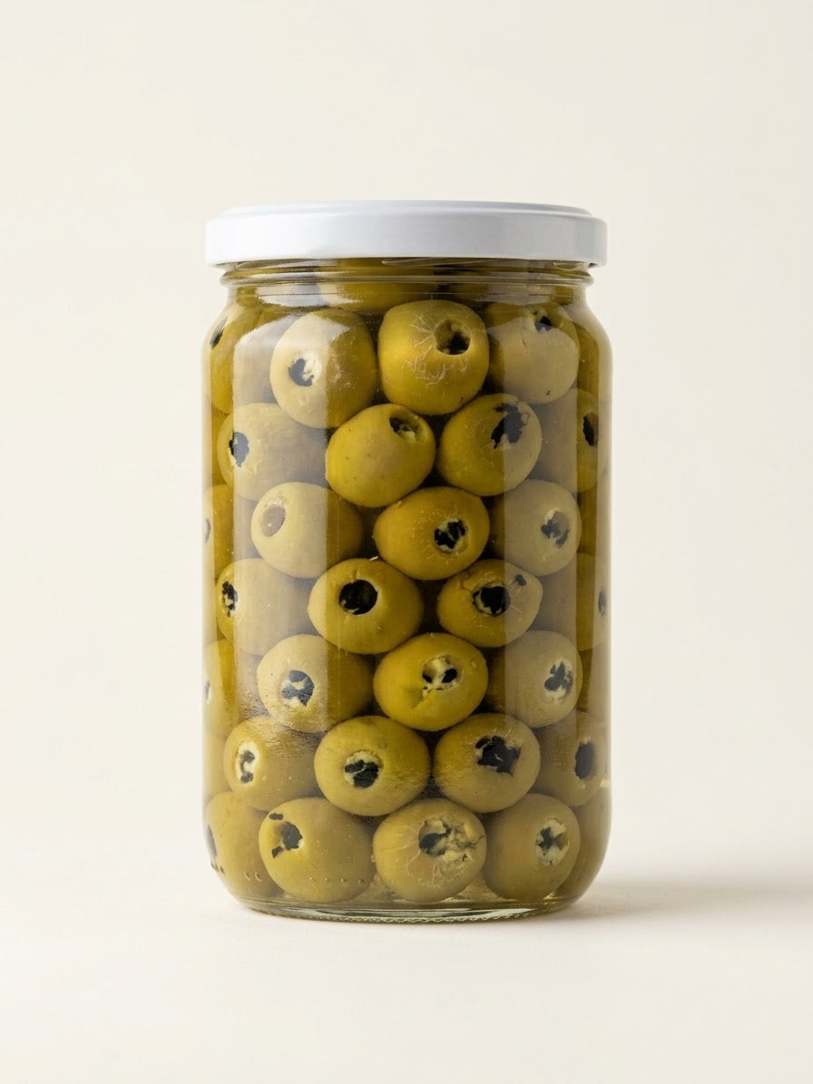 Cheese stuffed olives - زيتون محشي جبنة و حبة البركة